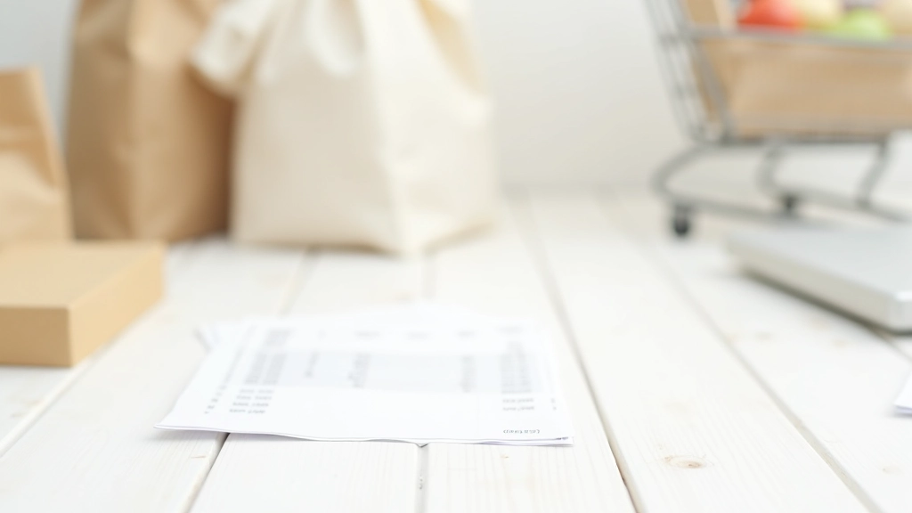 Einkaufsquittungen und Kassenbelege, sortiert nach Kategorien