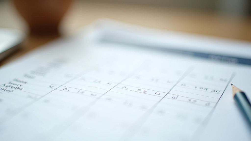 Tabelle mit monatlichen festen Ausgaben in strukturiertem Format