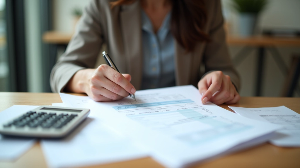 Haushaltsbudget-Analyse mit Taschenrechner und Notizen